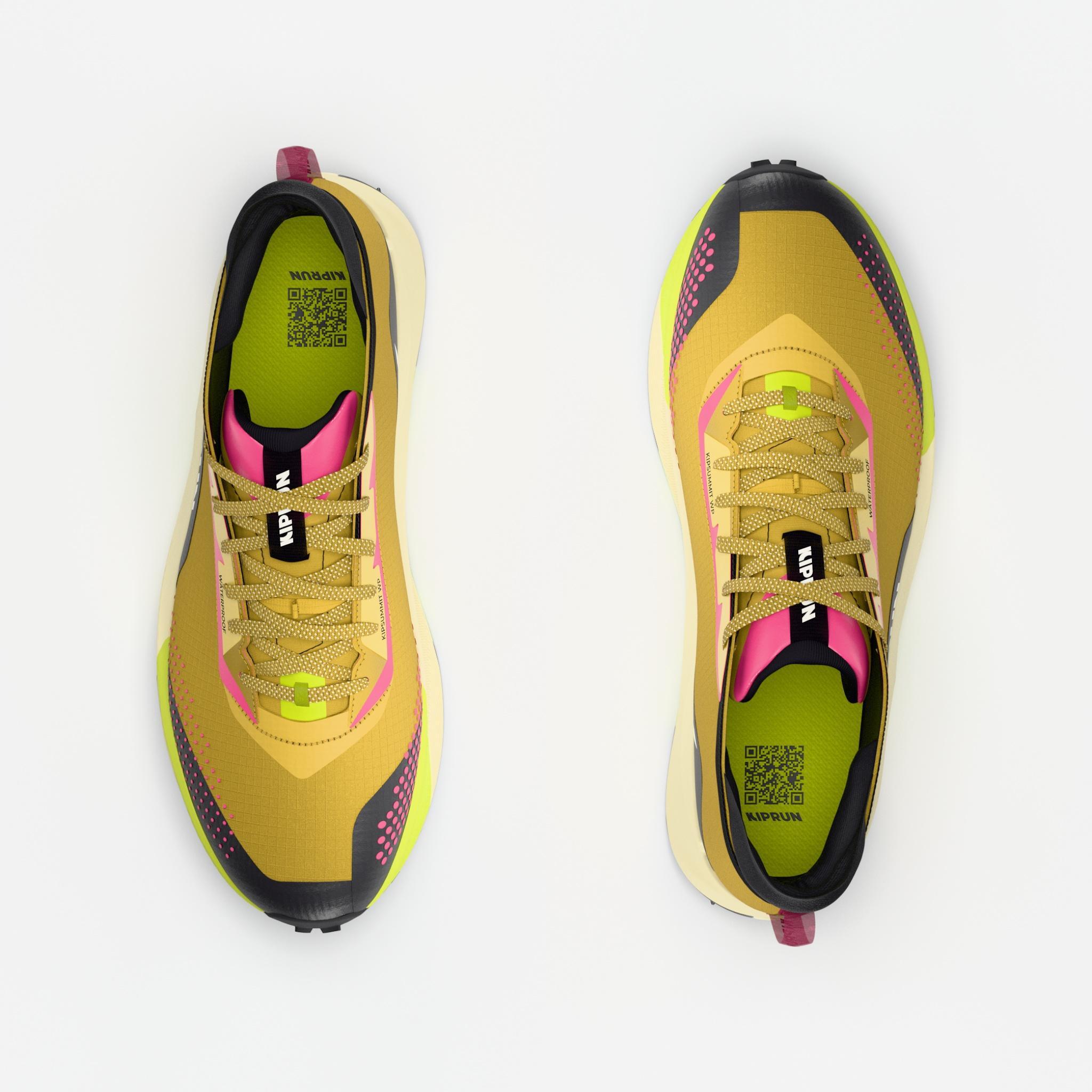 Wasserdichte Trailrunning-Schuhe für Männer, Kiprun Kipsummit gelb & grün 6/7