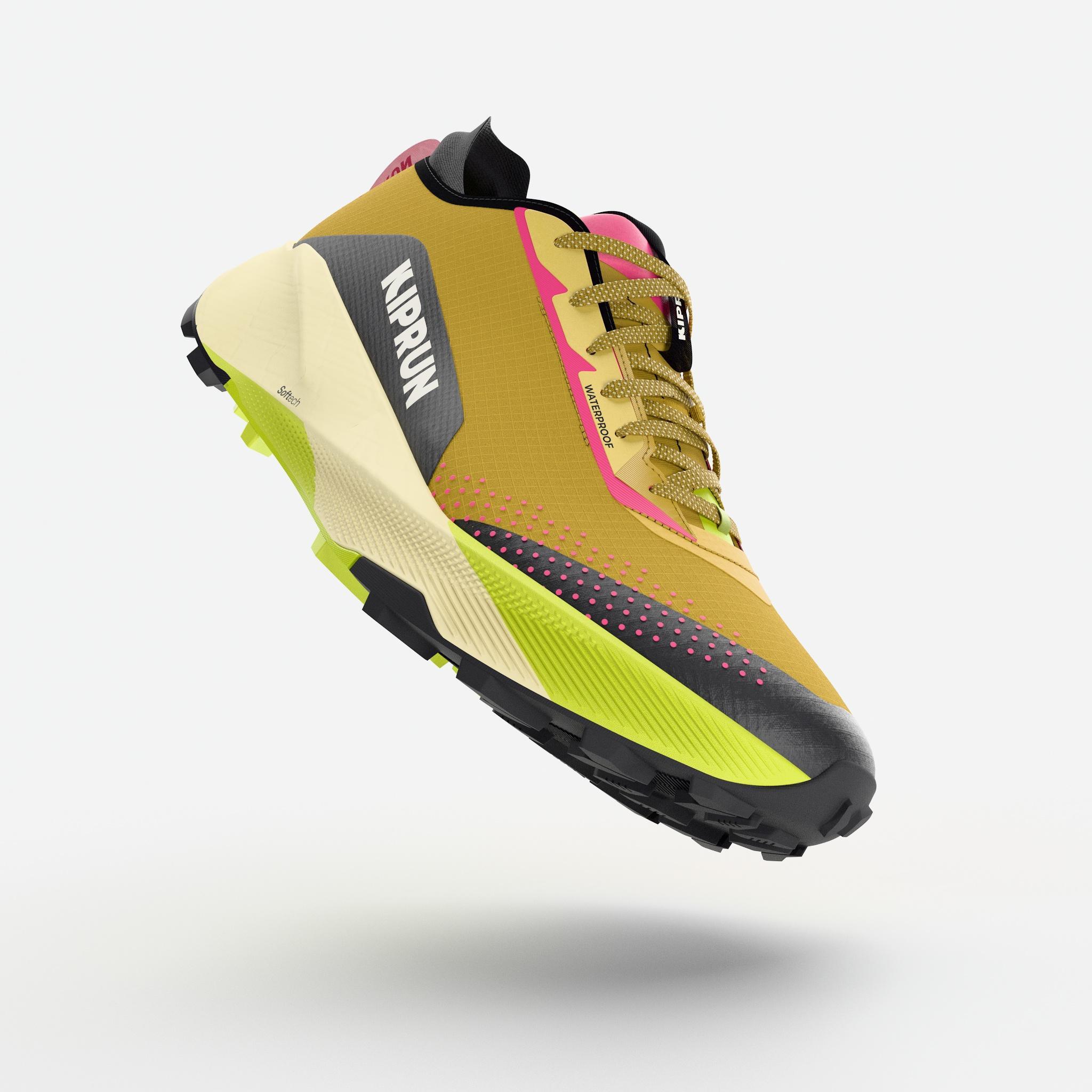 Wasserdichte Trailrunning-Schuhe für Männer, Kiprun Kipsummit gelb & grün 2/7