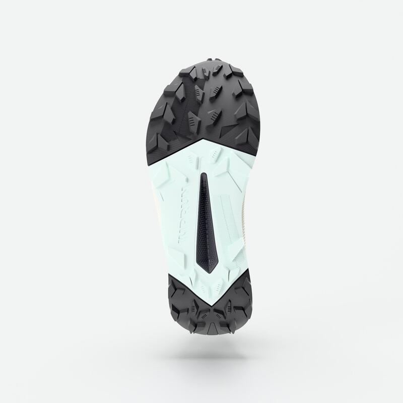 Încălțăminte trail și alergare, impermeabilă, Kiprun Kipsummit verde-negru damă