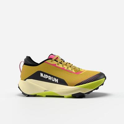 Scarpe trail uomo KIPSUMMIT WP impermeabli giallo-verde