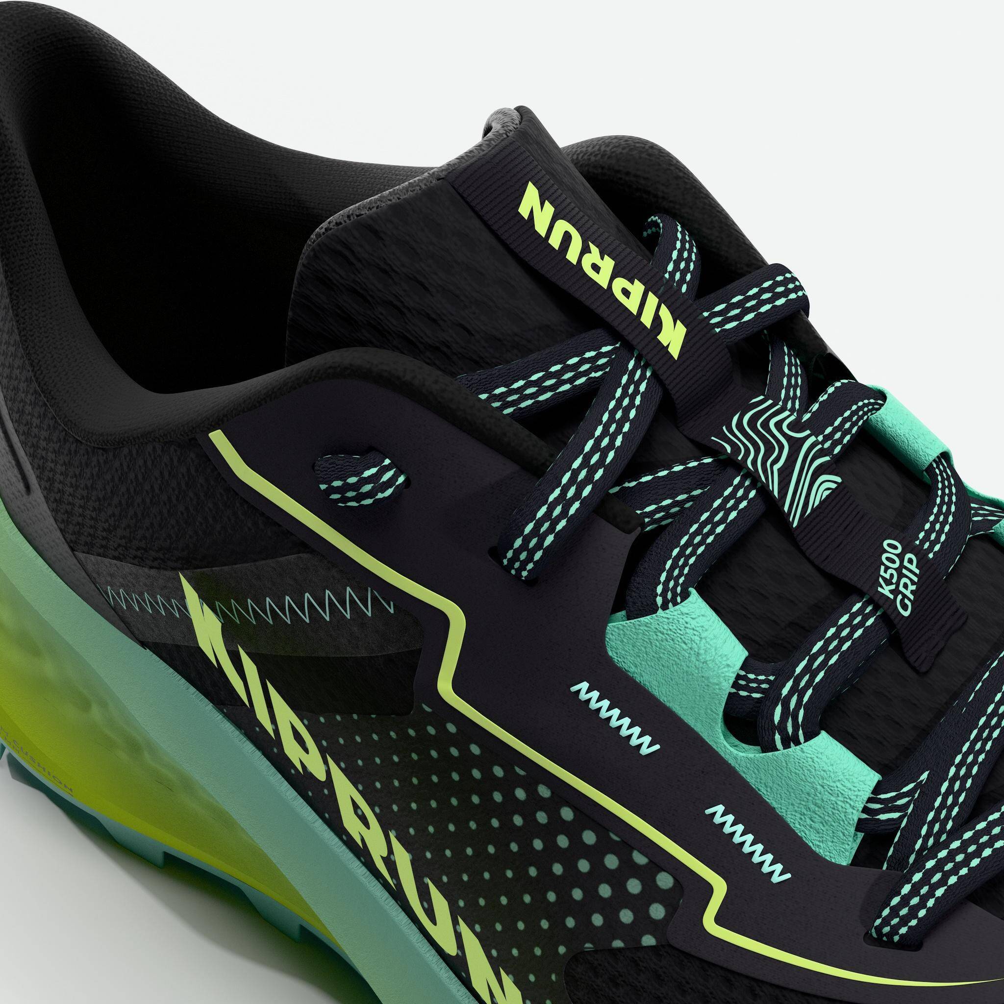 Children's trail and cross country running shoes - Kiprun K500 grip - Black -  5