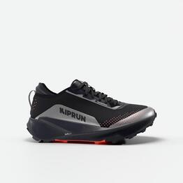 Chaussures de trail running imperméables femme, Kiprun Kipsummit WP noir & rose