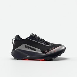 Chaussures de trail running imperméables femme, Kiprun Kipsummit WP noir &amp; rose