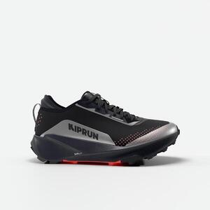 Zapatillas impermeables de trail running mujer, Kiprun Kipsummit WP negro y rosa