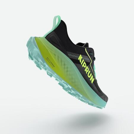 Кросівки дитячі K500 Grip для бігу чорні/зелені