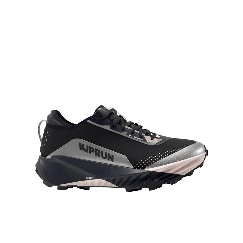 Încălțăminte impermeabilă de alergare trail, Kiprun Kipsummit WP negru roz Damă