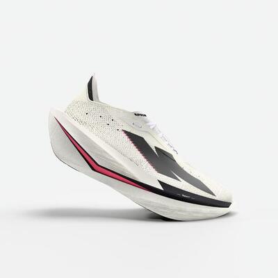 Hardloopschoenen met carbonplaat voor dames kipstorm elite wit/roze