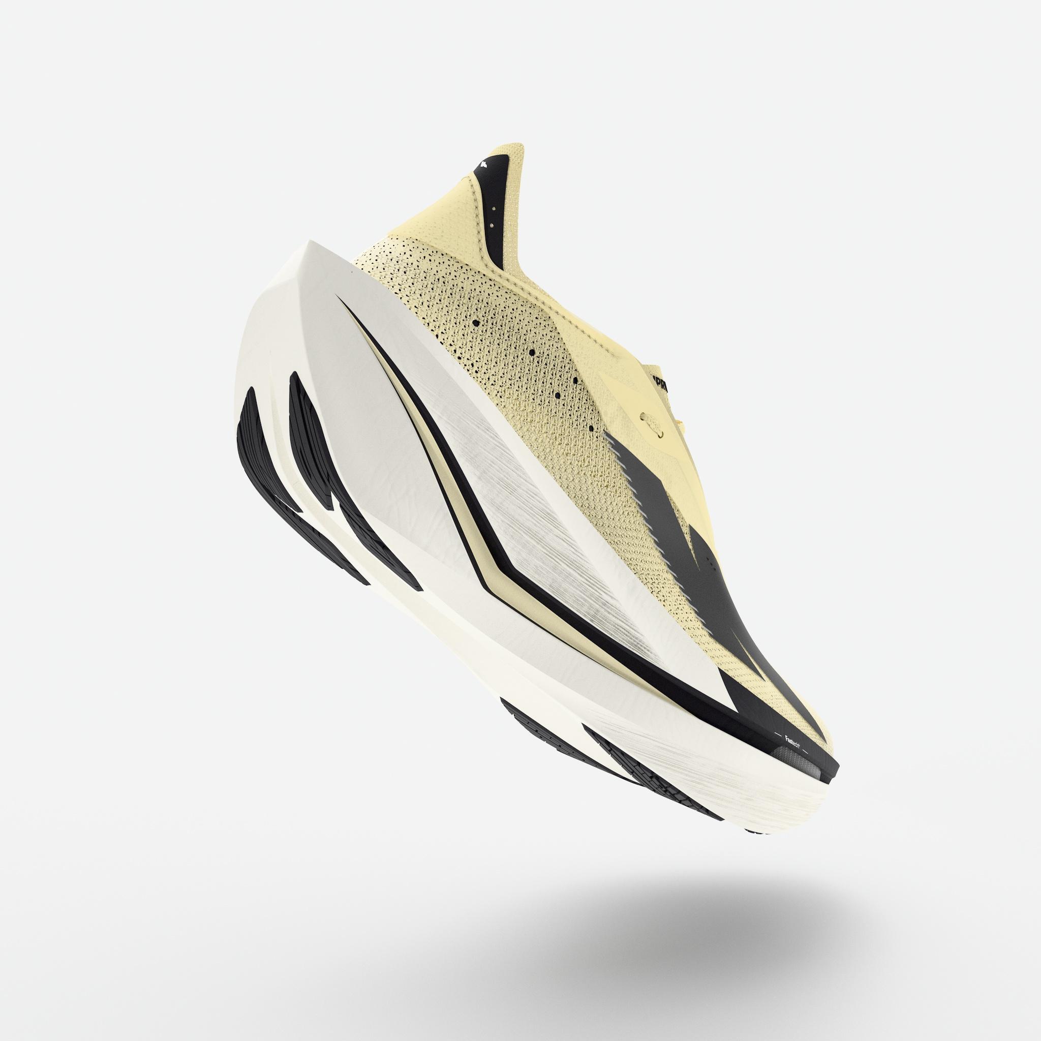 Chaussures de running à plaque carbone femme, Kiprun Kipstorm Elite jaune clair