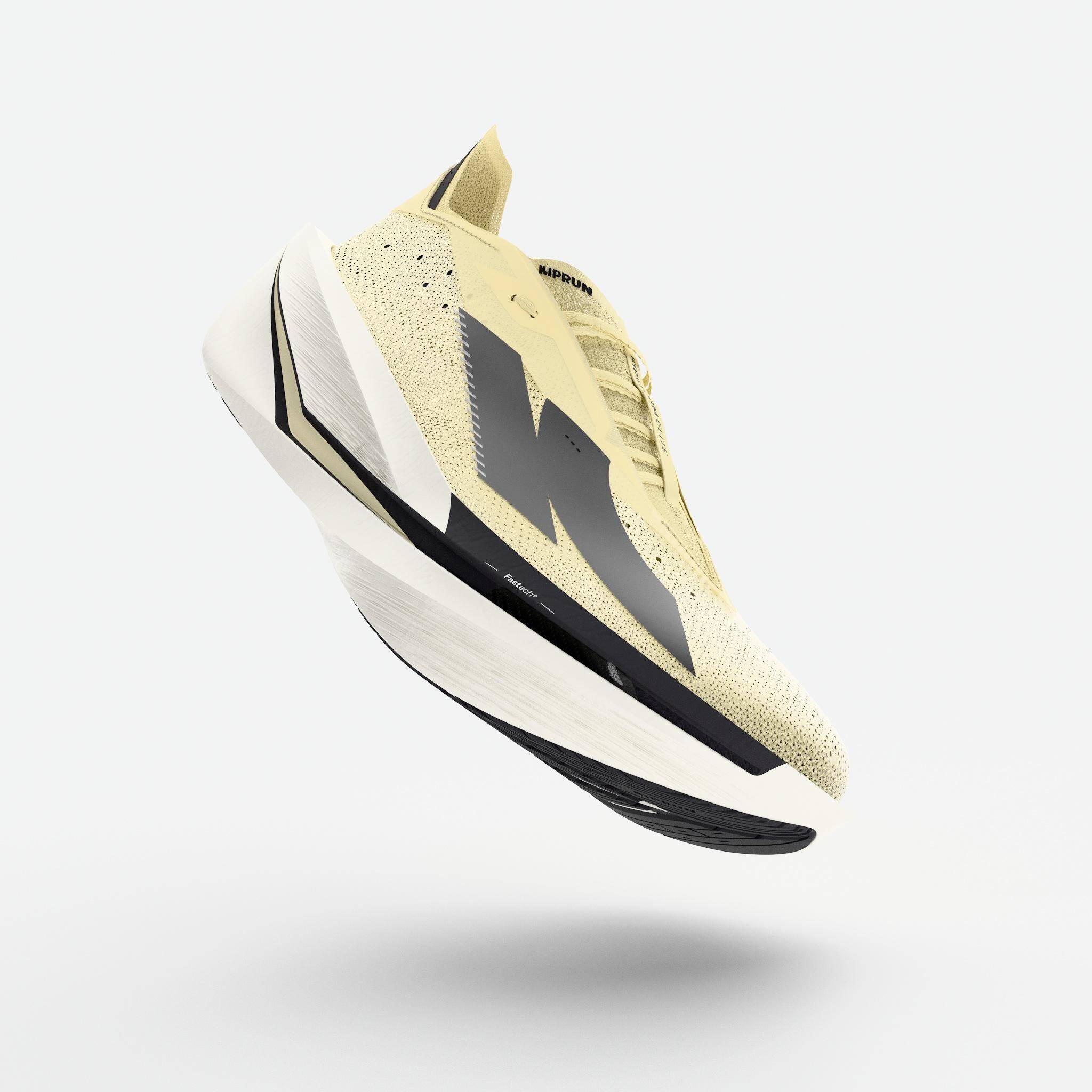 Women's running shoes with Carbon plate, Kiprun Kipstorm Elite - Light yellow -  3
