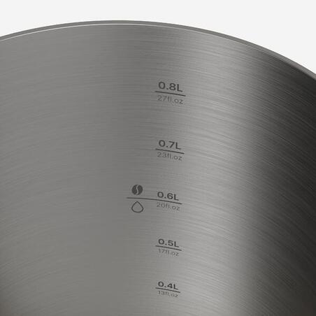 Кавоварка портативна 3-в-1 для кемпінгу 0,6 л до 0,8 л, сталь