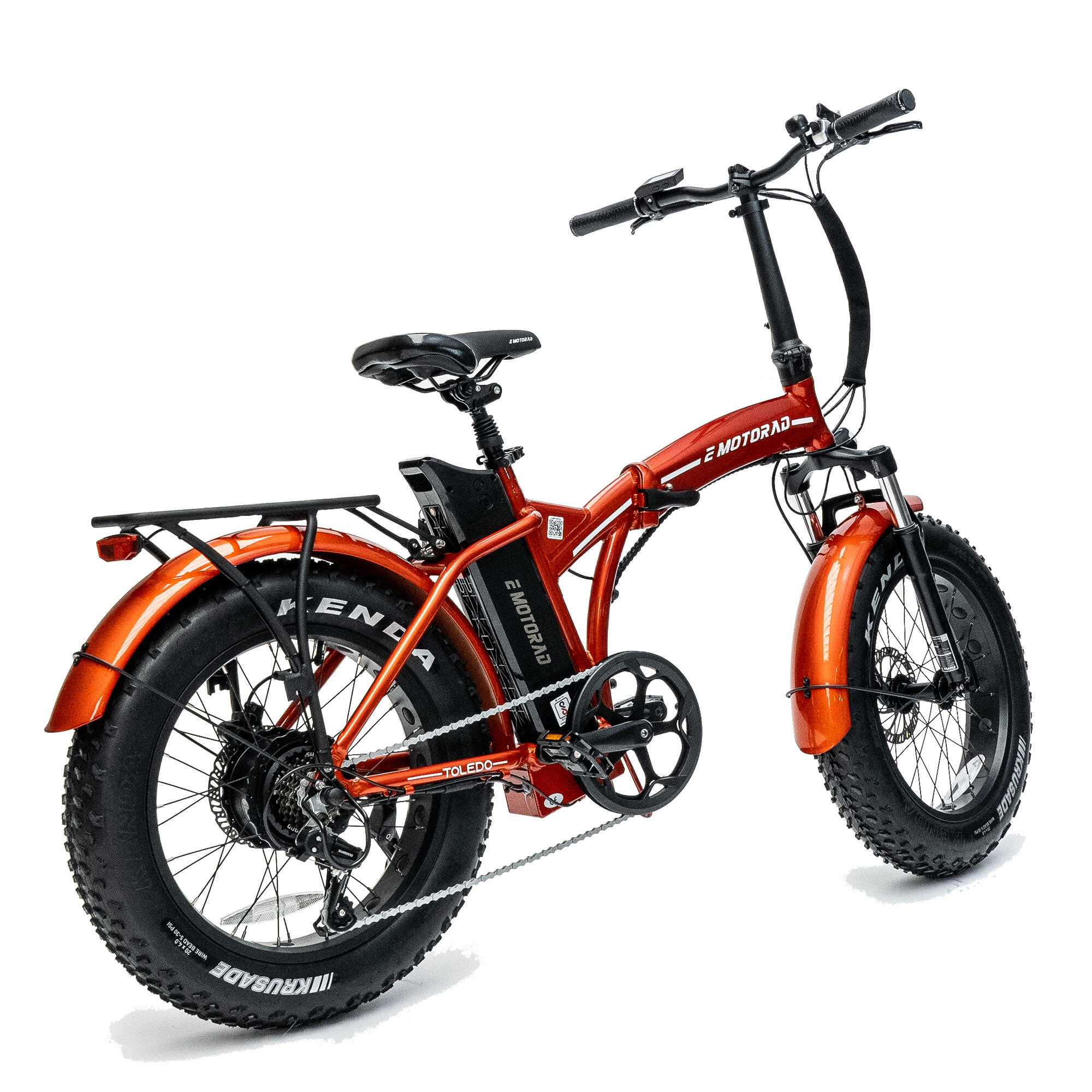 Second Life - Bicicleta Elèctrica Plegable Fatbike Emotorad Taronja 7/7