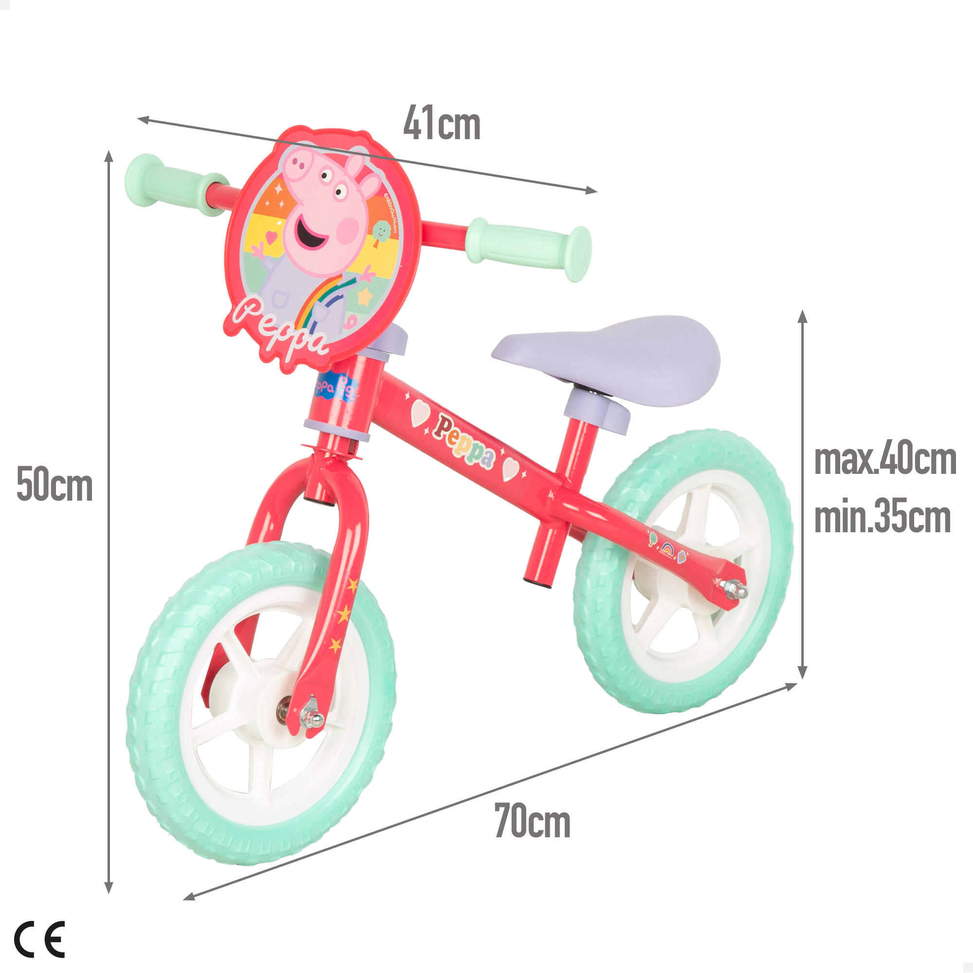 Bicicleta Peppa Pig sin pedales regulable en altura máx. 20 kg - CD 2/4
