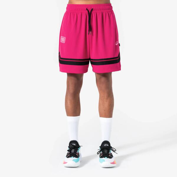 TARMAK Pantalón corto de baloncesto NBA unisex, 900 rosa fucsia