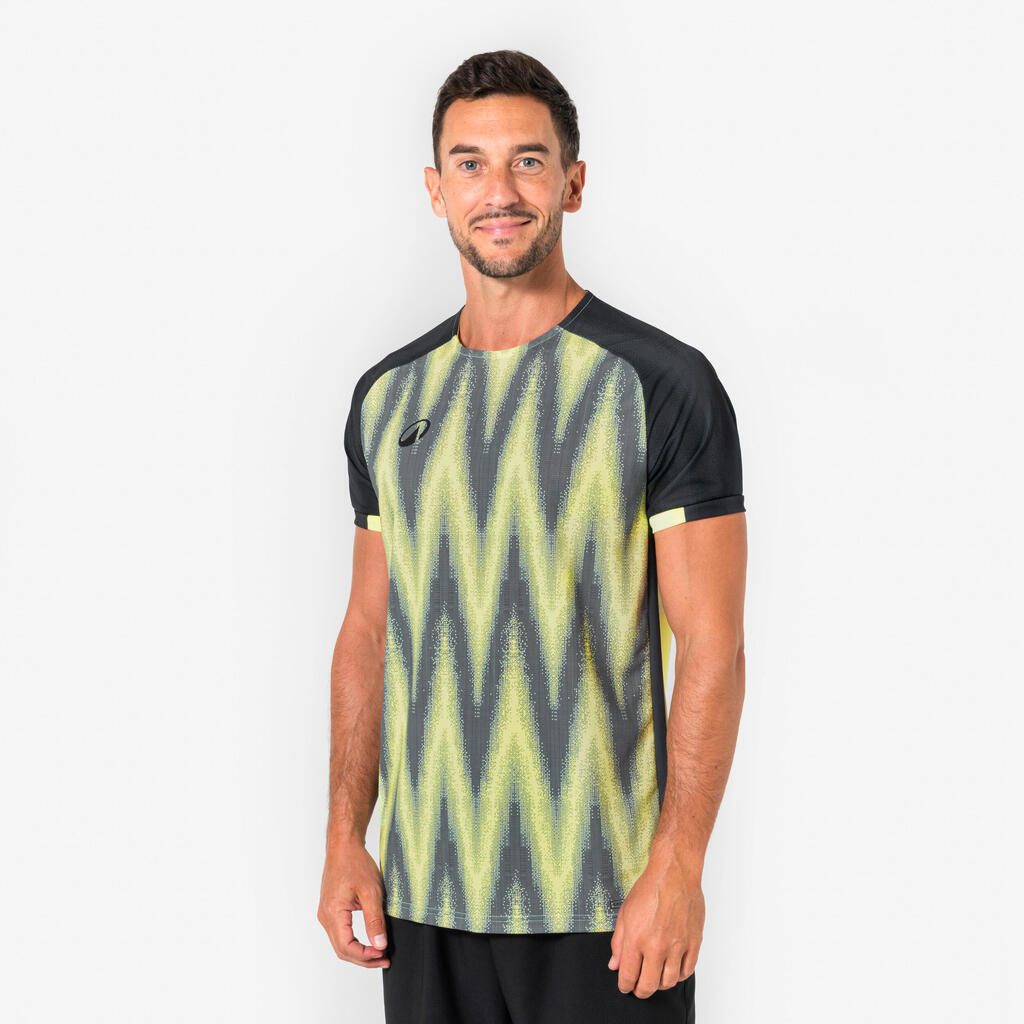 Adult Short-Sleeved Football Shirt Viralto Vibes - Yellow/Black