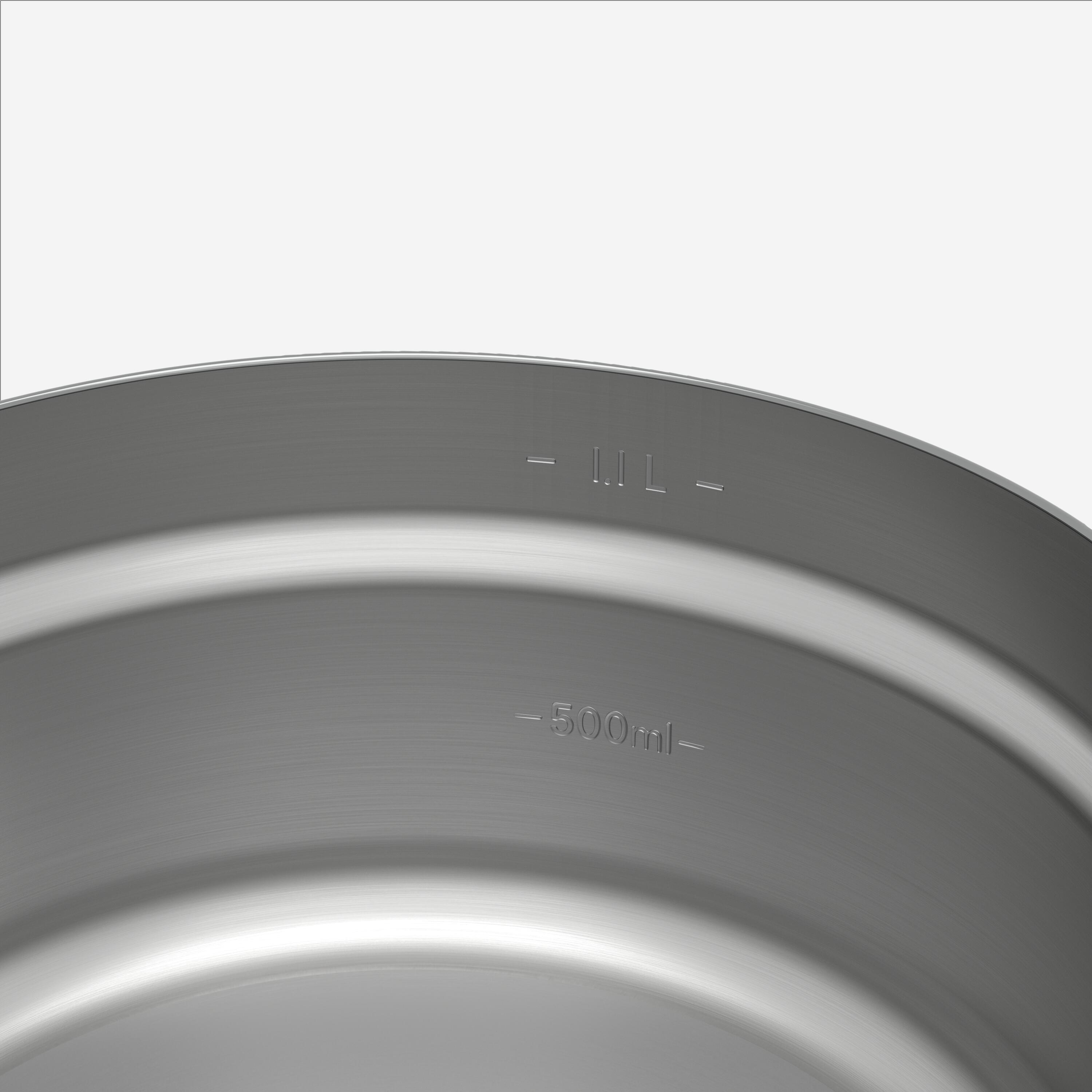 1-Person Stainless Steel Camping Cookset with 6 Pieces, 100 - QUECHUA