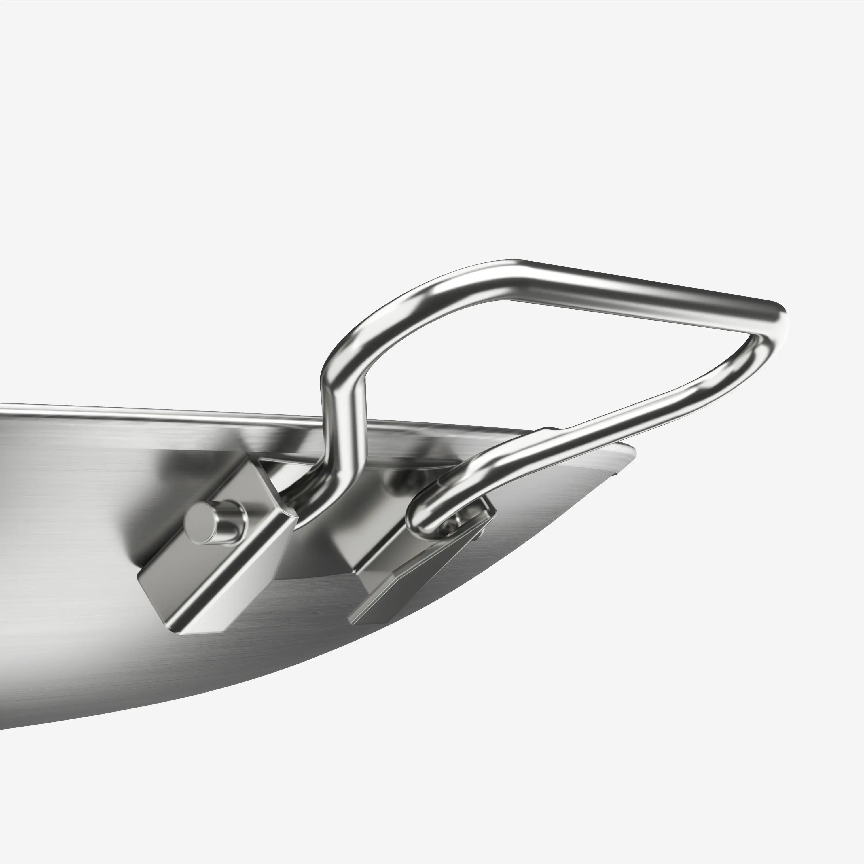 Kamp Wok Tava - Paslanmaz Çelik - 34 cm Çap - 900 4/4