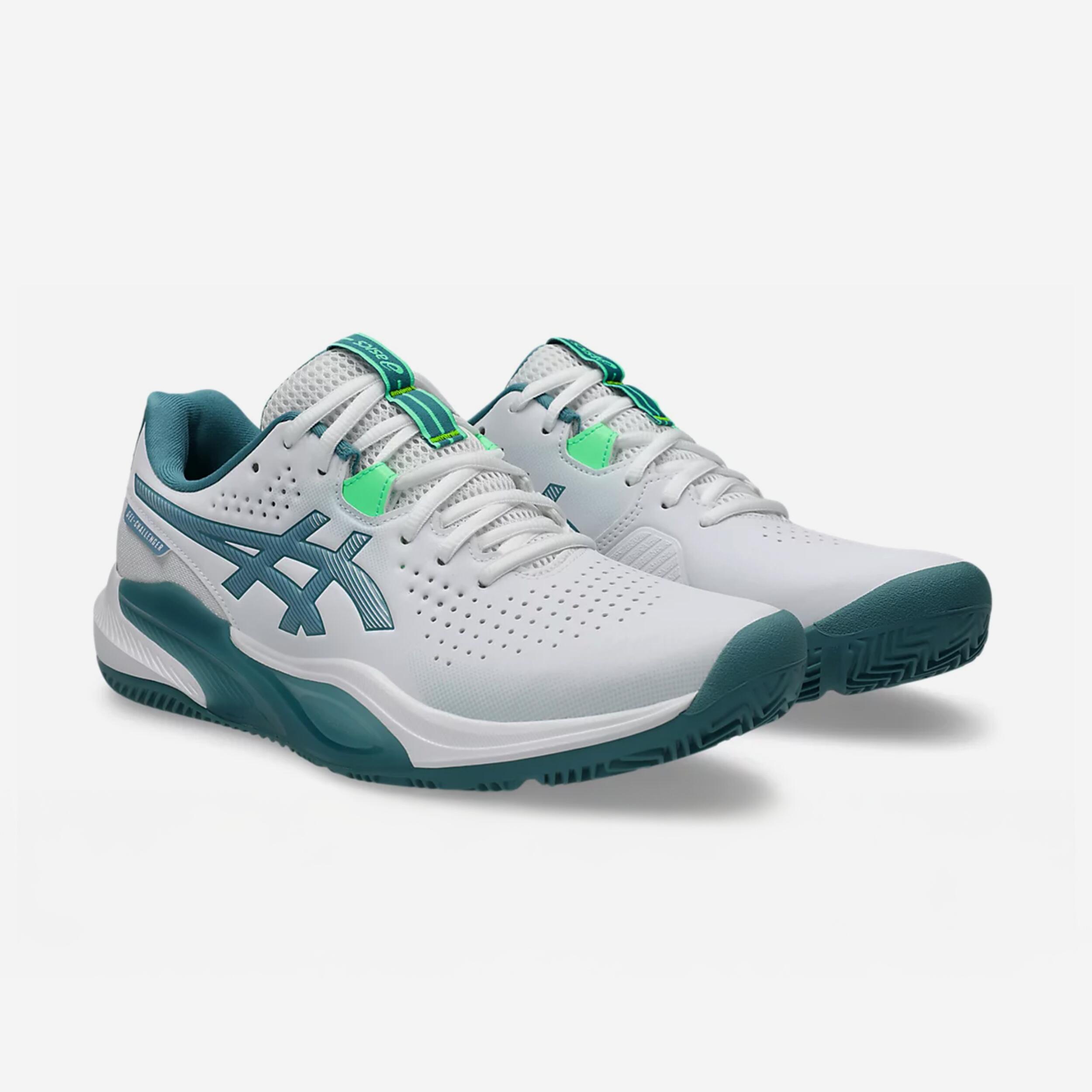 Chaussures de Padel Homme - Asics Gel Challenguer 15 blanc bleu 3/7
