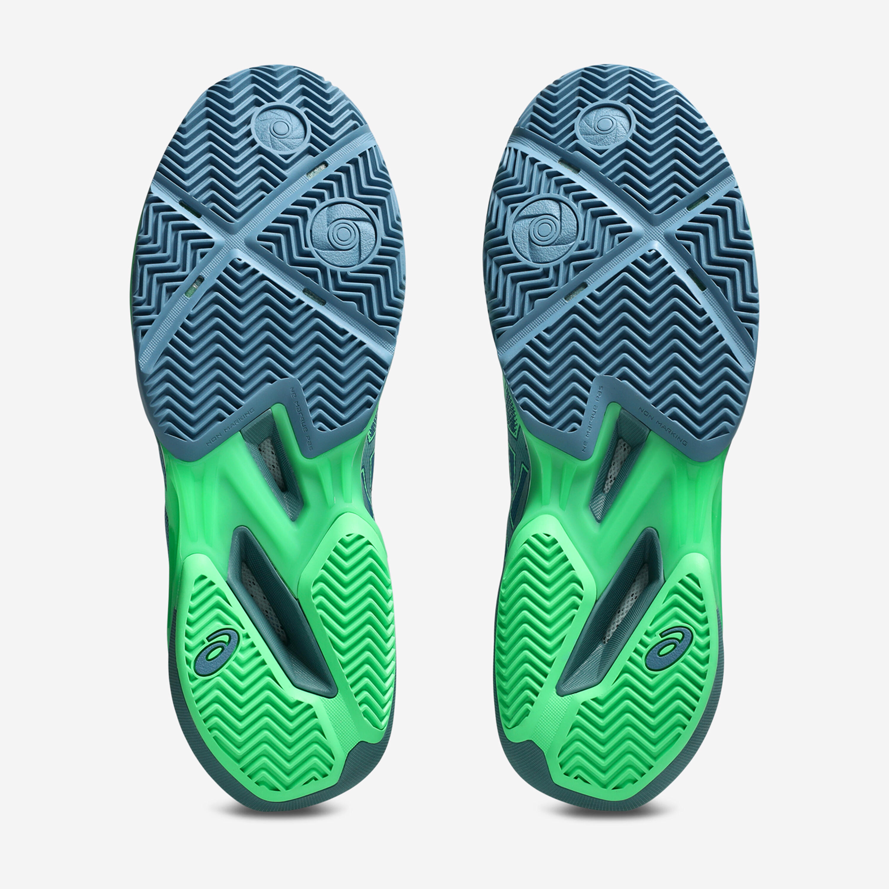 Chaussures de padel homme - Asics Sonicsmash FF Bleu Vert 3/7