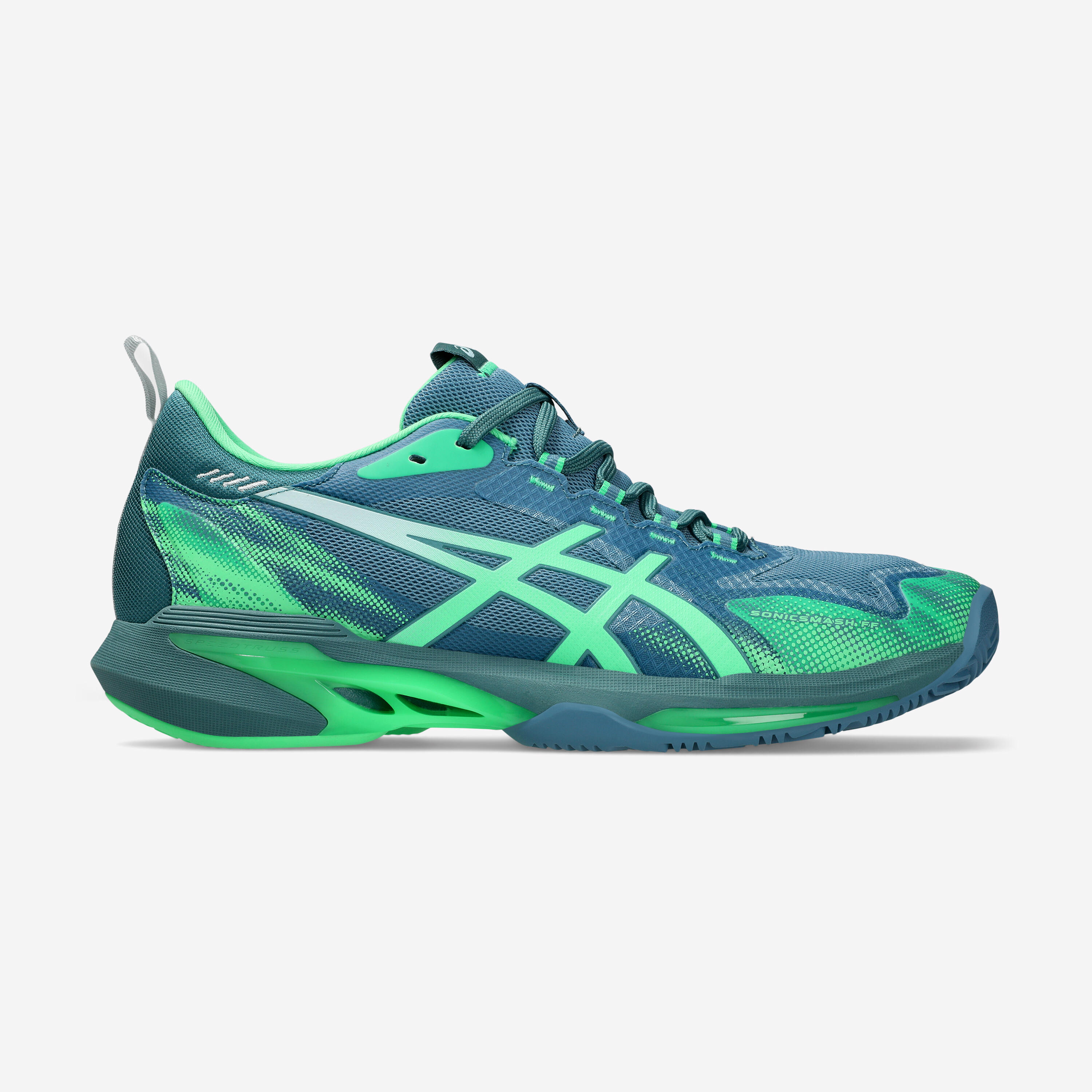 Chaussures de padel homme - Asics Sonicsmash FF Bleu Vert 7/7