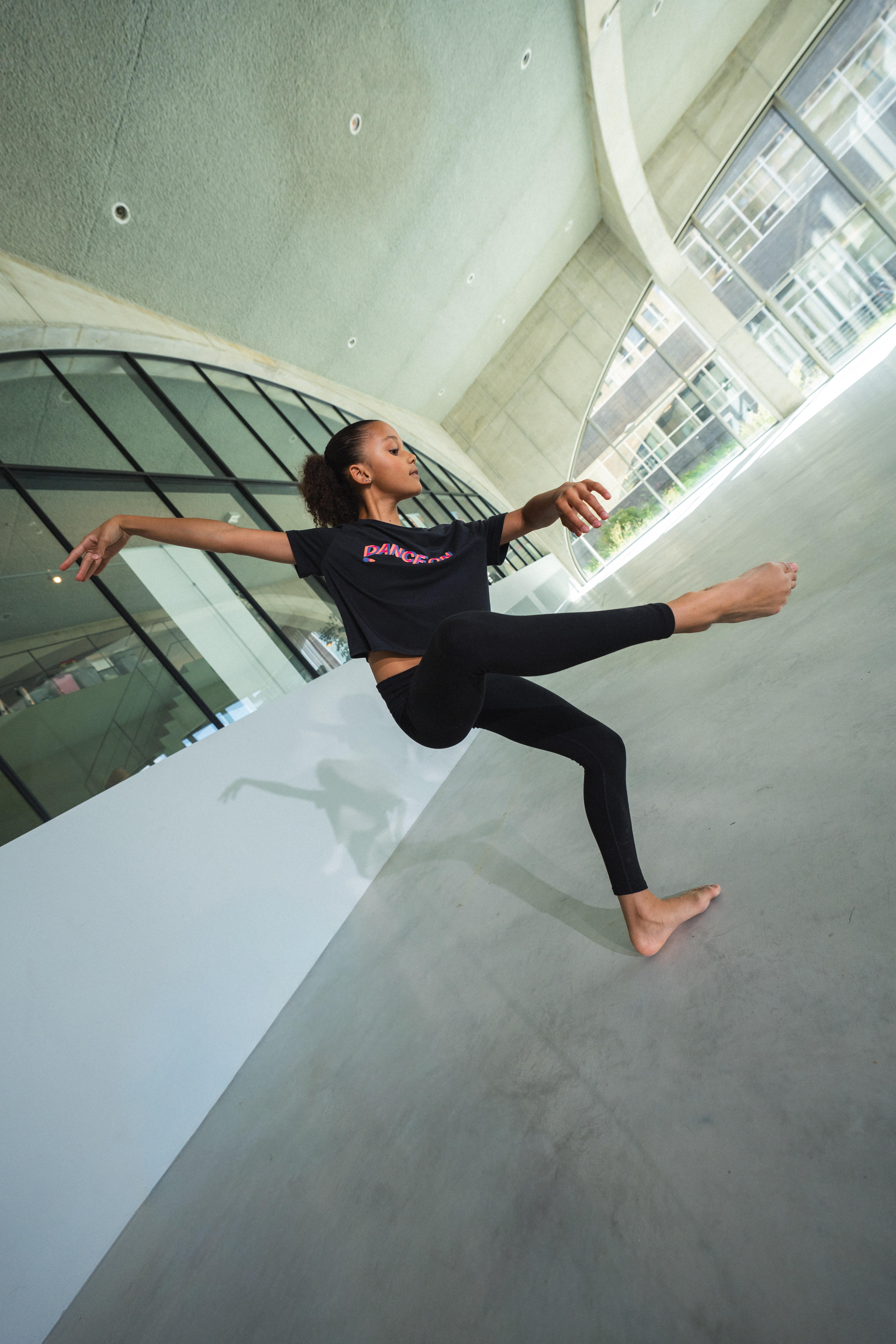 Kids’ Modern Dance High-Waisted Leggings - DOMYOS