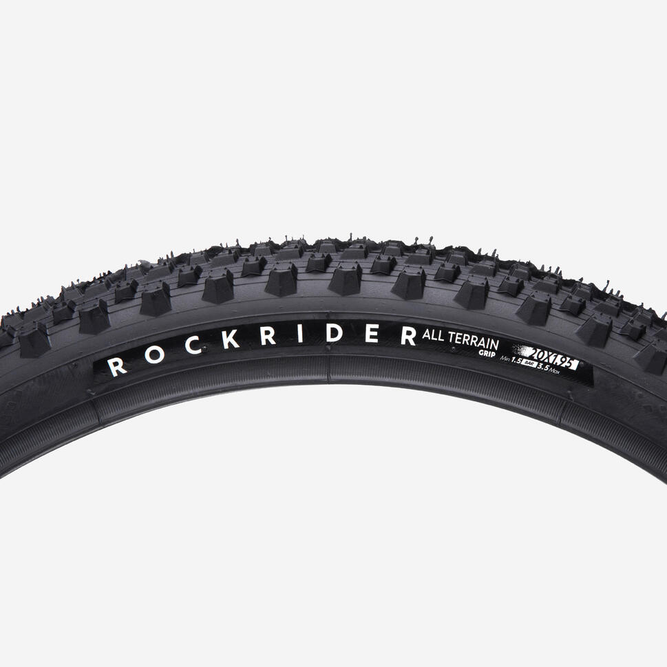 Opona do roweru MTB dziecięcego Btwin SKINWALL 20x1,95/ETRTO47-406 sztywna stop.
