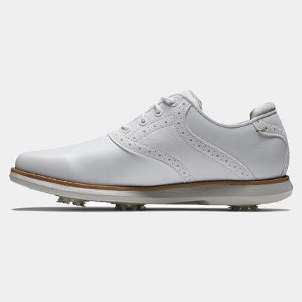 Chaussures de golf cuir imperméables femme, Traditions blanc