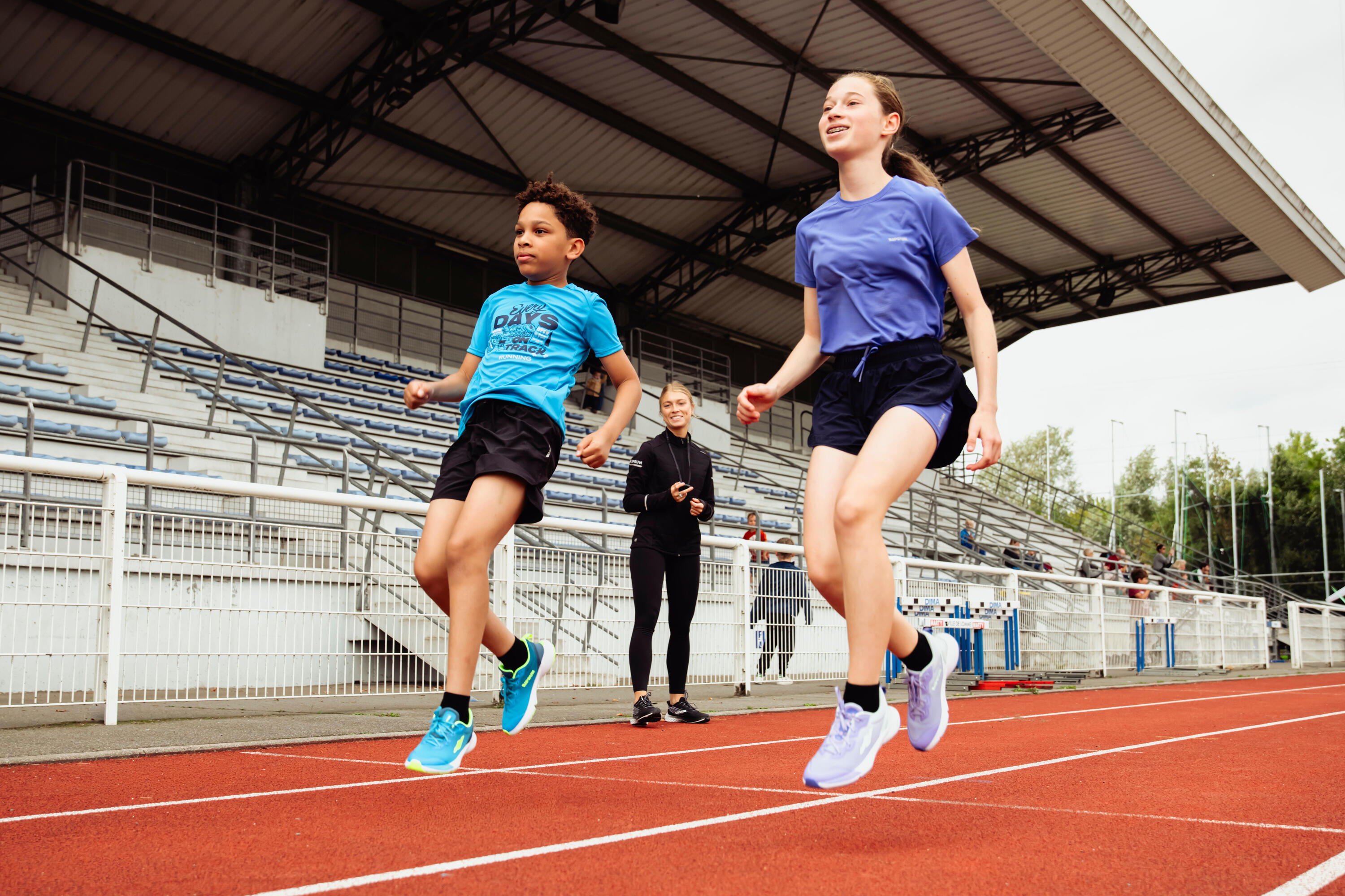Maglia running bambina RUN 900 LIGHT lilla 10/12