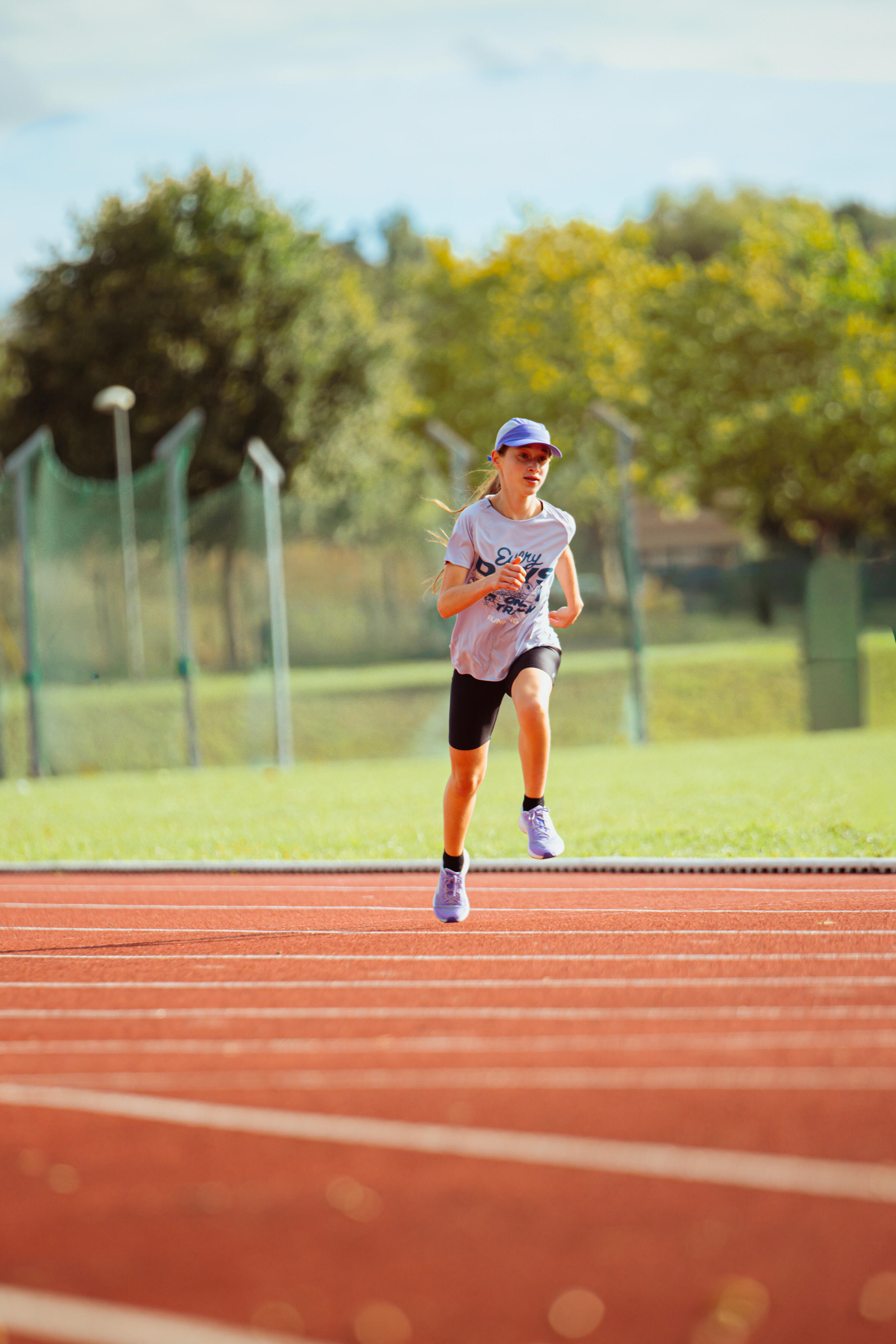 Maglia running bambina DRY+ 500 lilla 11/11