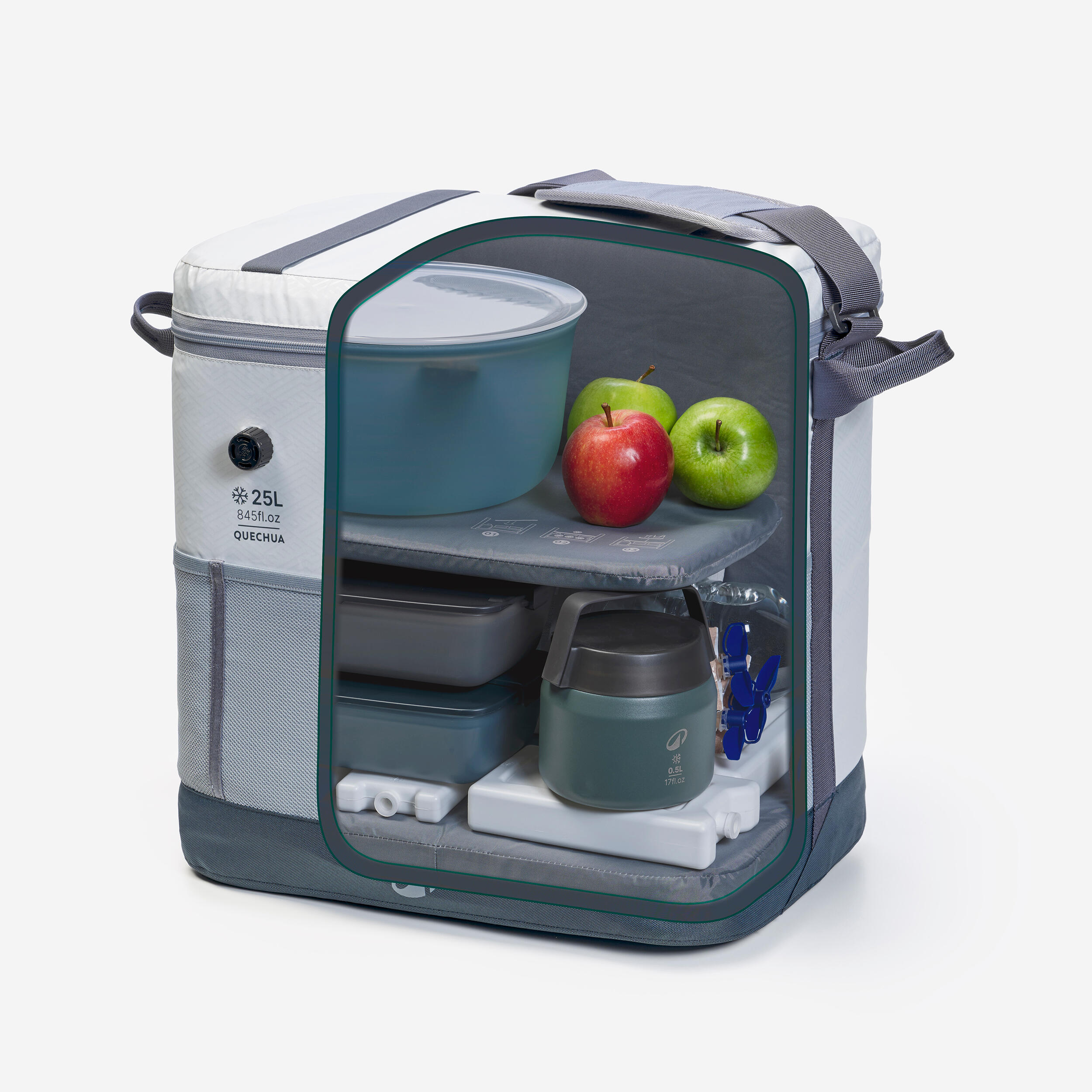 Camping Cooler 25 L, 500 - QUECHUA