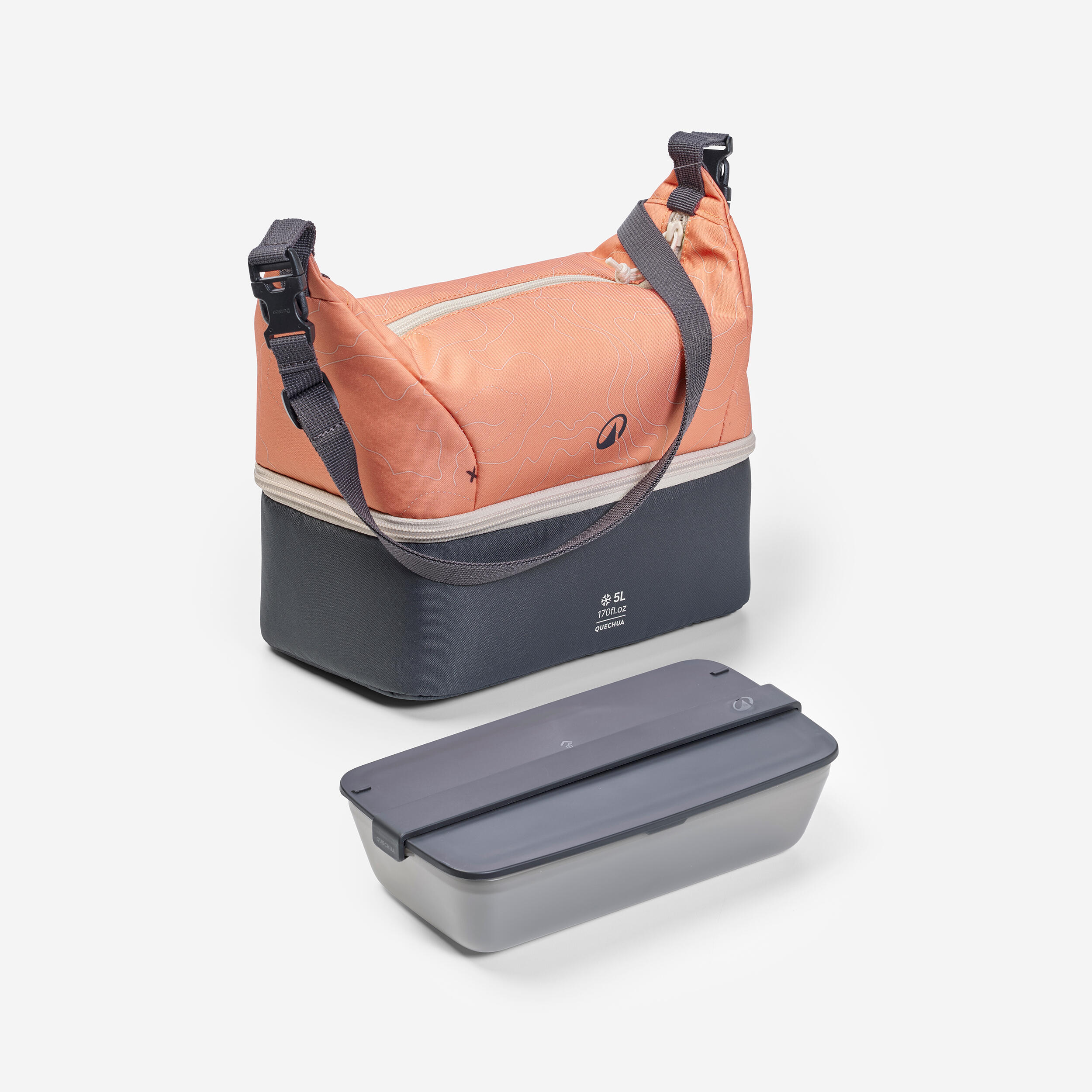 Insulated Lunch Box 5 L with Plastic Container 1 L - QUECHUA