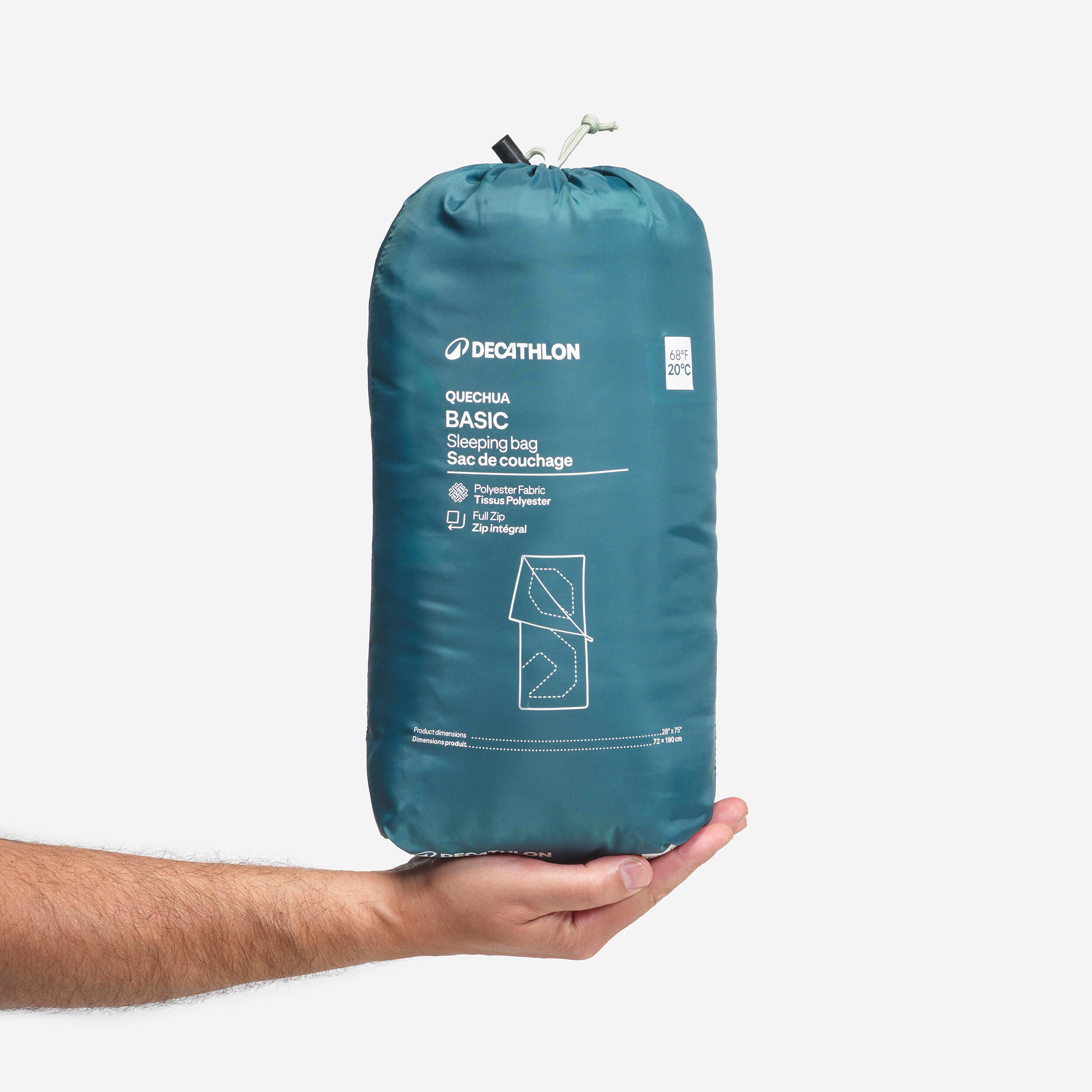 Camping Sleeping Bag 20°C, Basic - QUECHUA