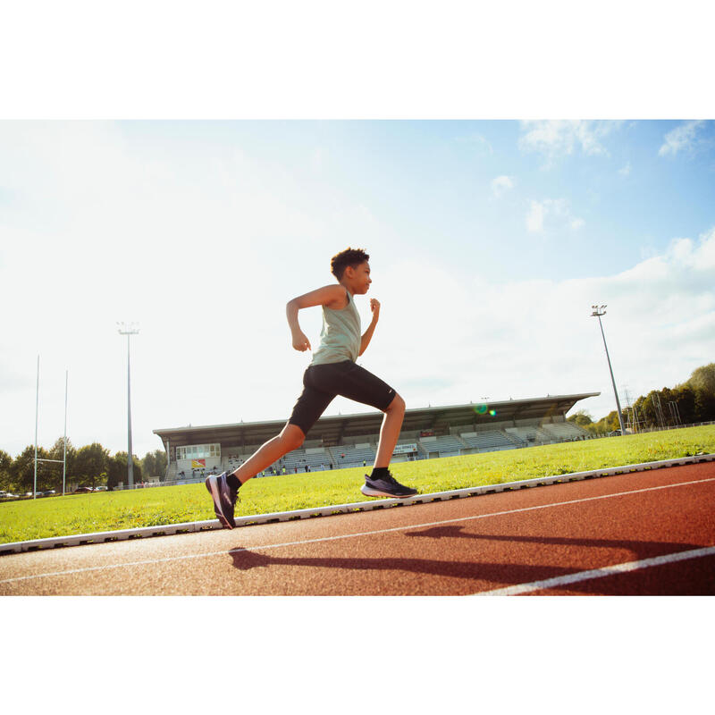 Șort de alergare Kiprun Run 900 Dry Negru Băieți