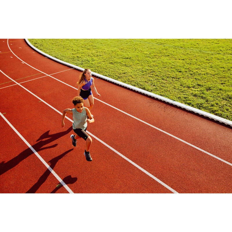 Șort de alergare Kiprun Run 900 Dry Negru Băieți