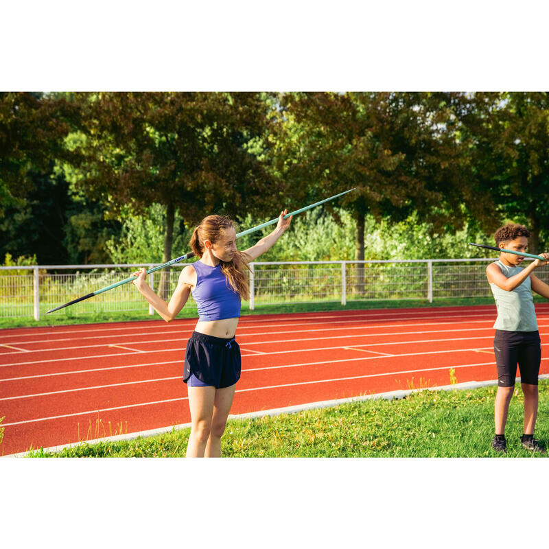 Maiou Crop Top de alergare respirant Kiprun Mov Fete