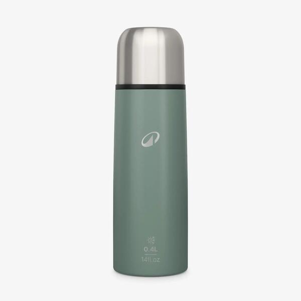 Green insulated flask with cup