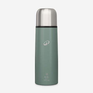 Botella isotérmica inox 0,4L con vaso para senderismo - verde