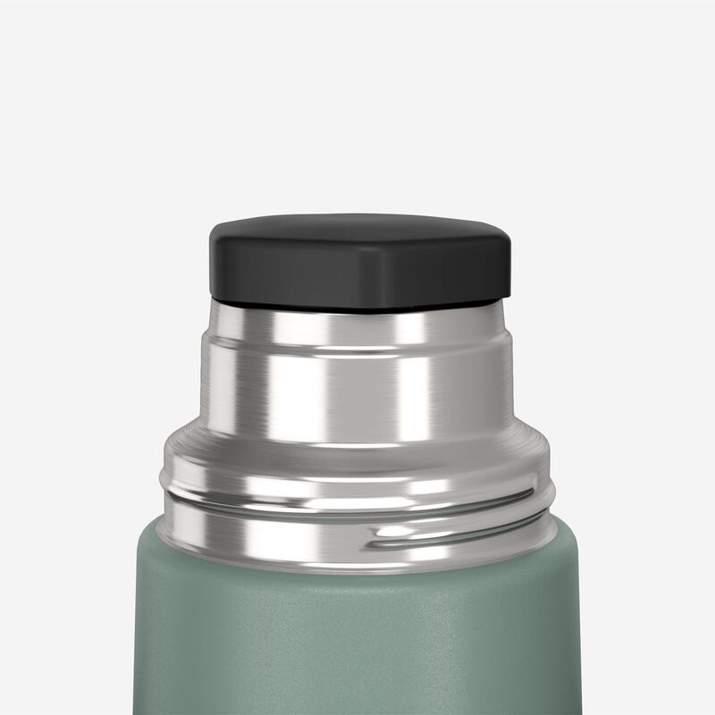 Termos inox 1L cu pahar pentru drumeție - verde