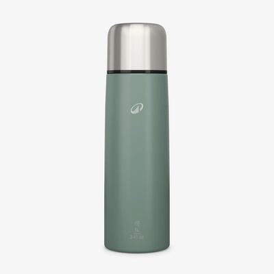 Isolierflasche 1 l mit Trinkbecher Edelstahl Wandern grün
