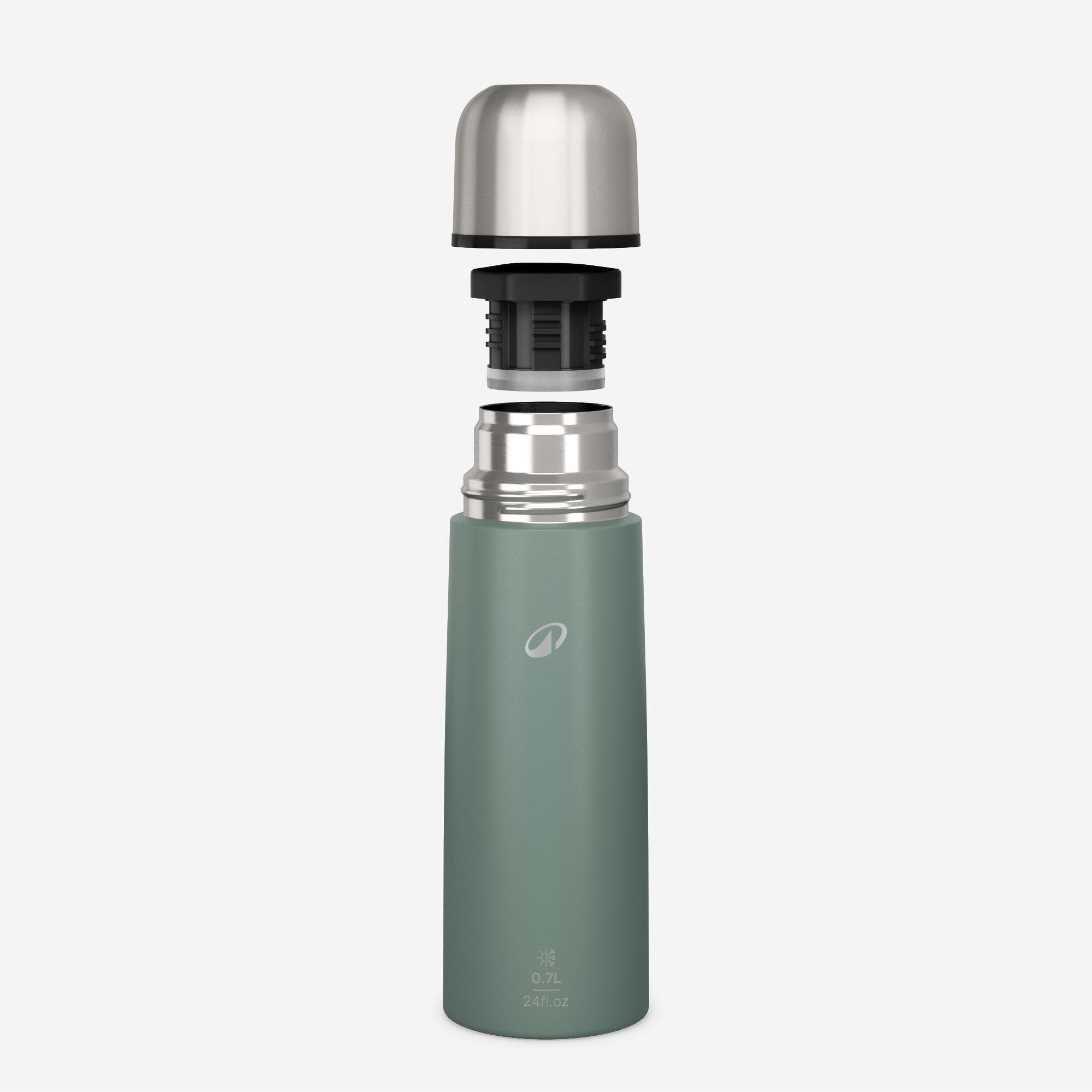 Stainless Steel Insulated Bottle with Cup, 0.7 L - QUECHUA