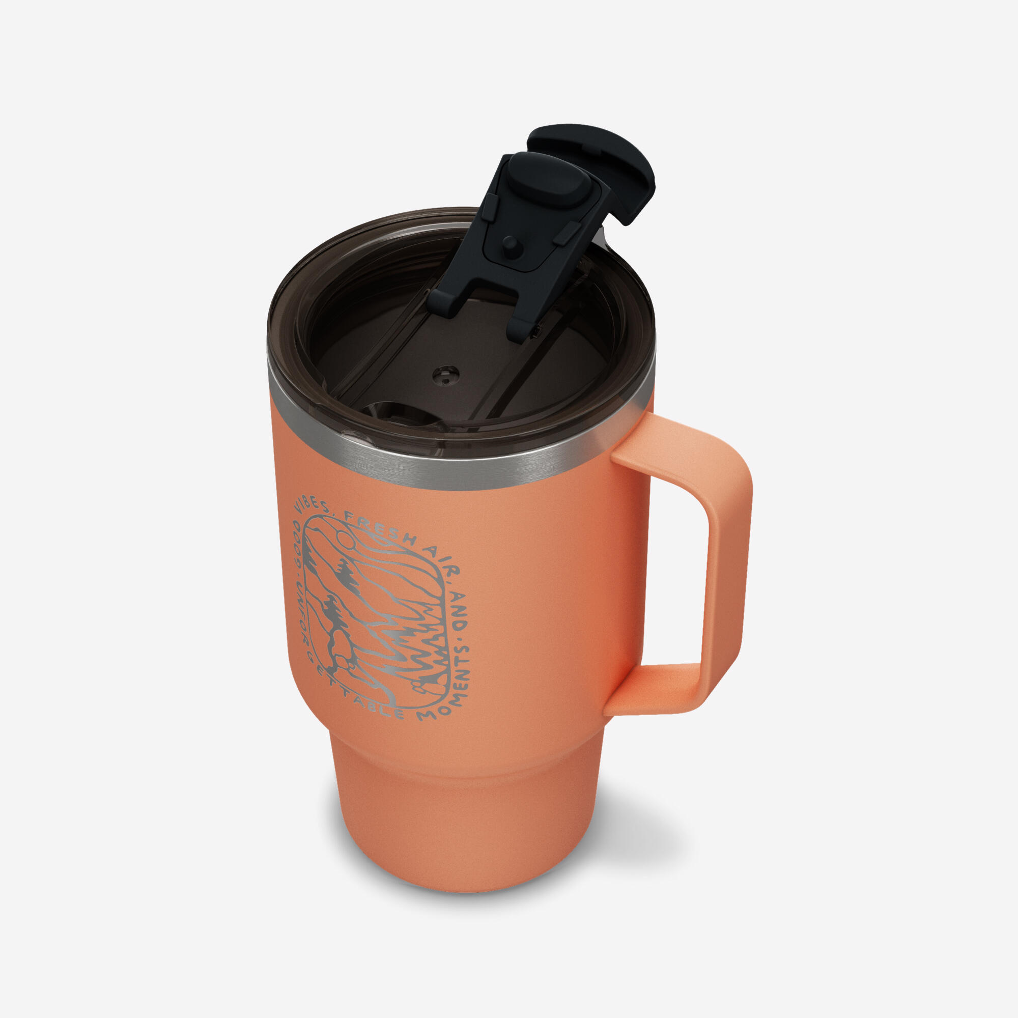 Mug 900 isotherme 0,5L en inox, pour le camping, la randonnée/trekking - orange 5/5