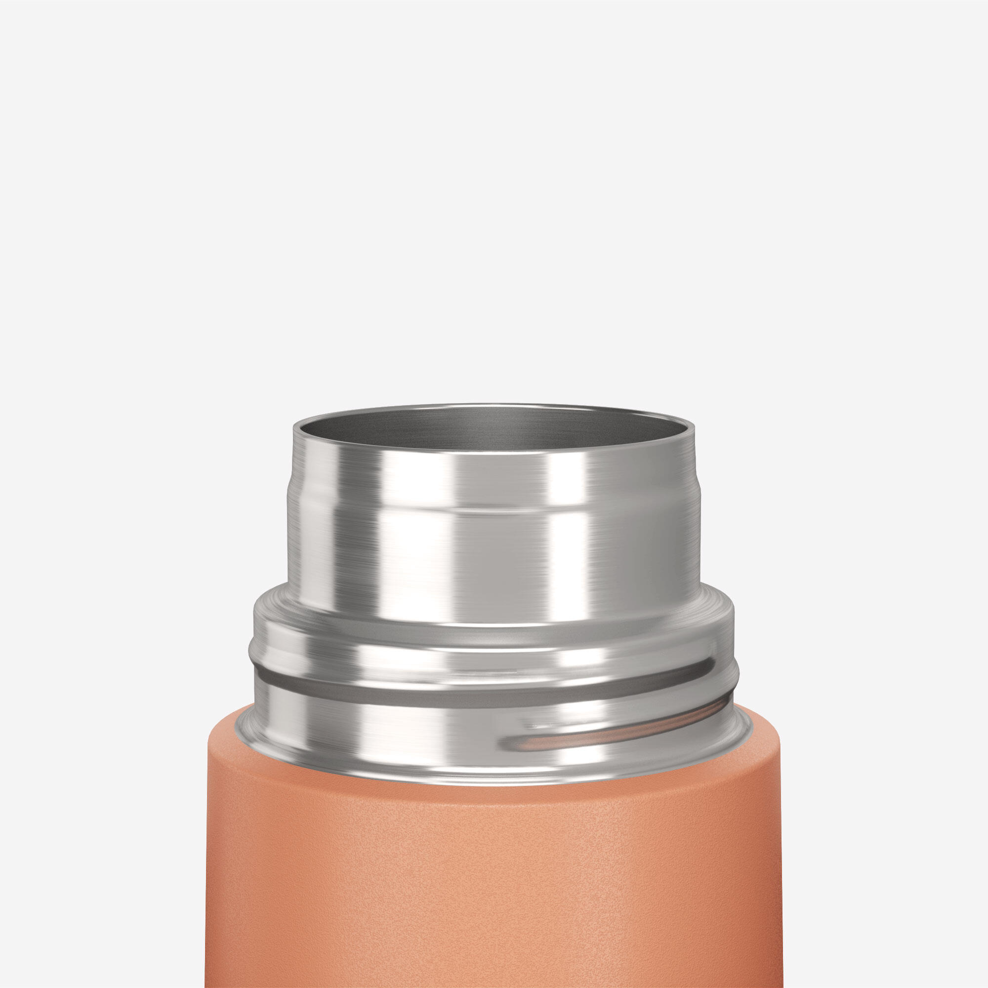 0,4l Edelstahl-Thermosflasche mit Becher für Wanderungen - orange 7/8