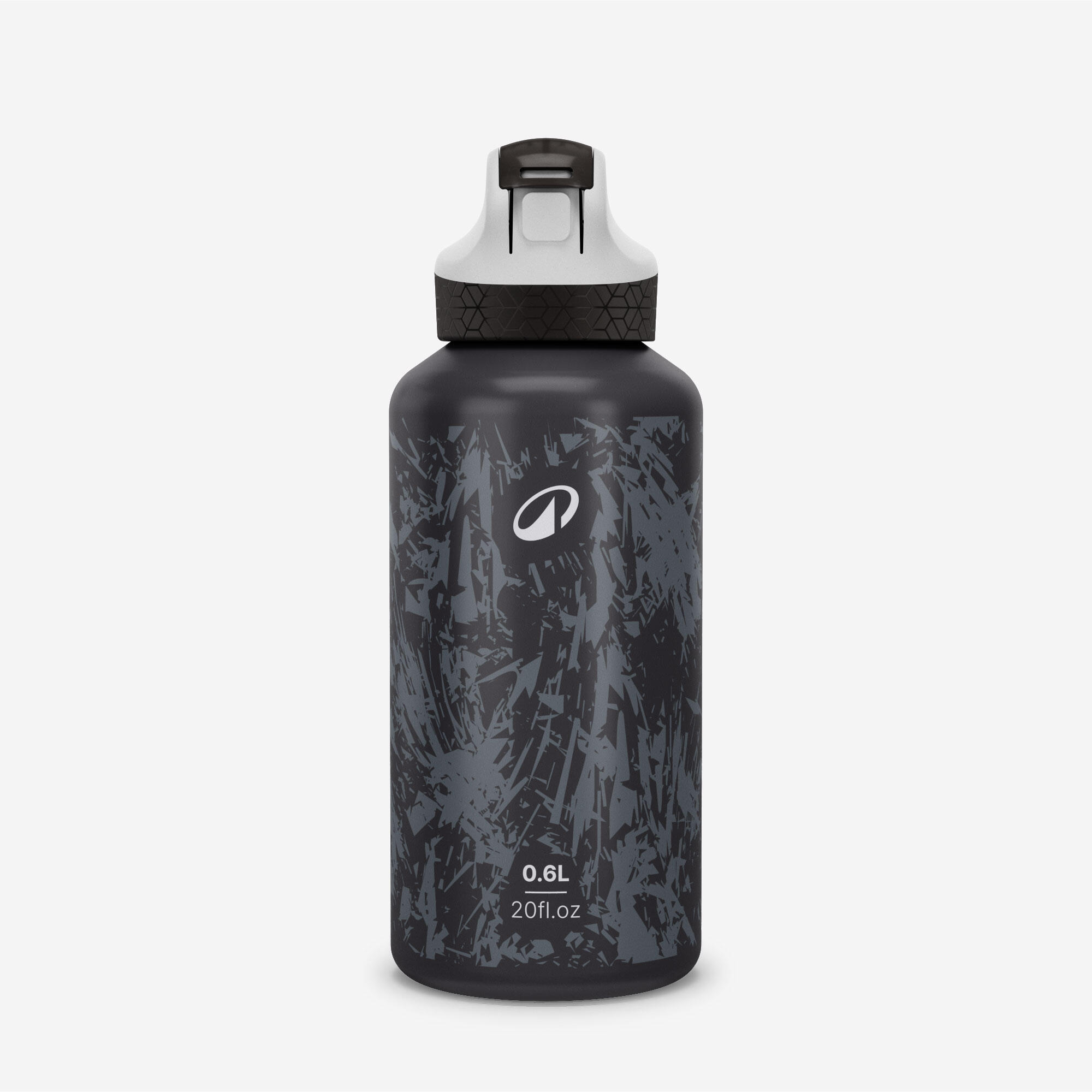 Kids’ 0.6L alu. water flask 500 with instant cap, pipette and straw, for hiking
