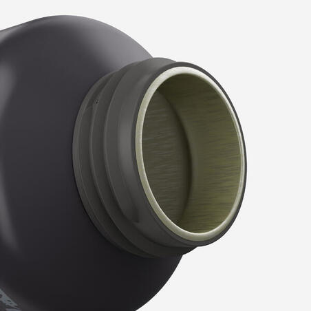 Фляга алюмінієва 500 для туризму для дітей з соломинкою 0,6 л чорна