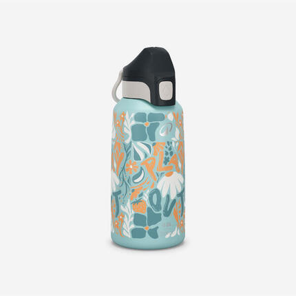 Gourde 500 enfant 0,6l en inox avec bouchon instantané pour la randonnée - Bleu