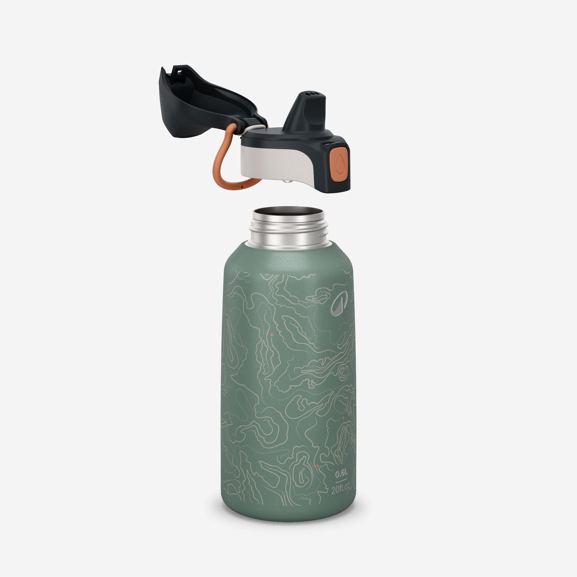 Borraccia trekking bambino 500 inox 0,6L blu 2/7