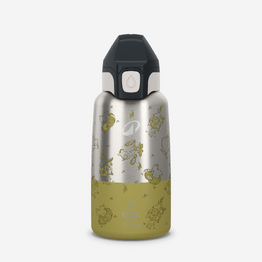 Gourde enfant isotherme 0,35L en acier inox avec bouchon instantané de randonnée