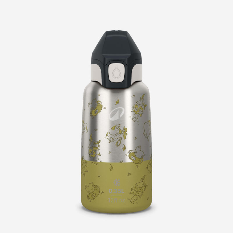 Termos din inox 900 capac cu deschidere rapidă Drumeție 0,35L kaki Copii