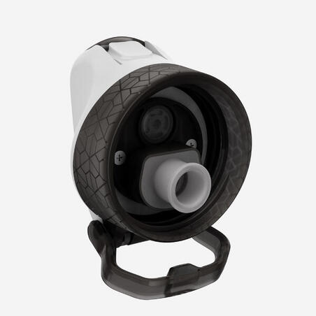 Фляга алюмінієва 500 для туризму для дітей з соломинкою 0,6 л чорна