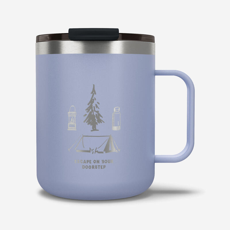 Cană izotermă 900 0,35L din inox, pentru camping, drumeții/trekking Albastru