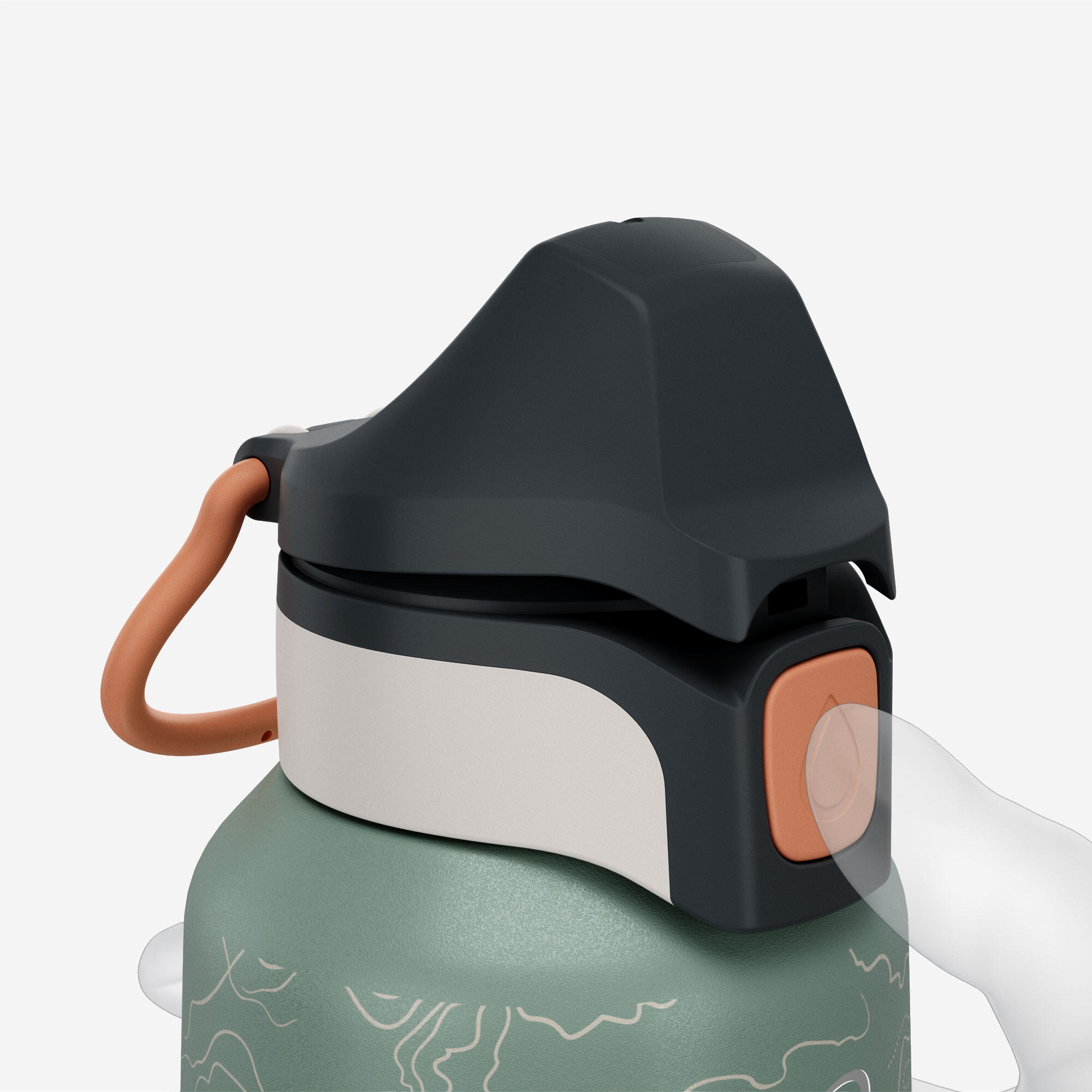 Borraccia trekking bambino 500 inox 0,6L blu 5/7